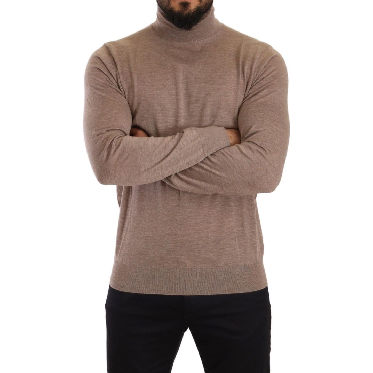 Dolce & Gabbana Elegant Cashmere Turtleneck Sweater Dolce & Gabbana Dim Gray