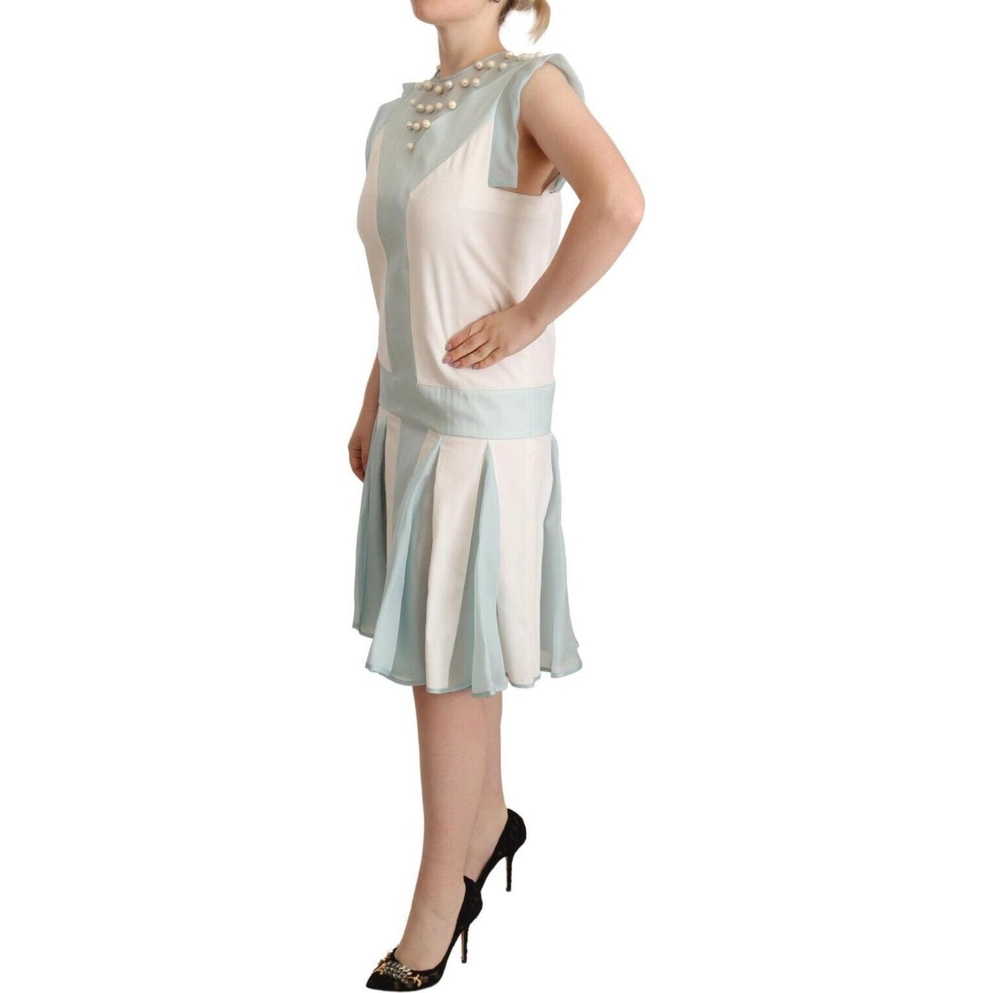 Sergei Grinko Embroidered Pearl Shift Dress Distinction WOMAN DRESSES Sergei Grinko Dark Gray