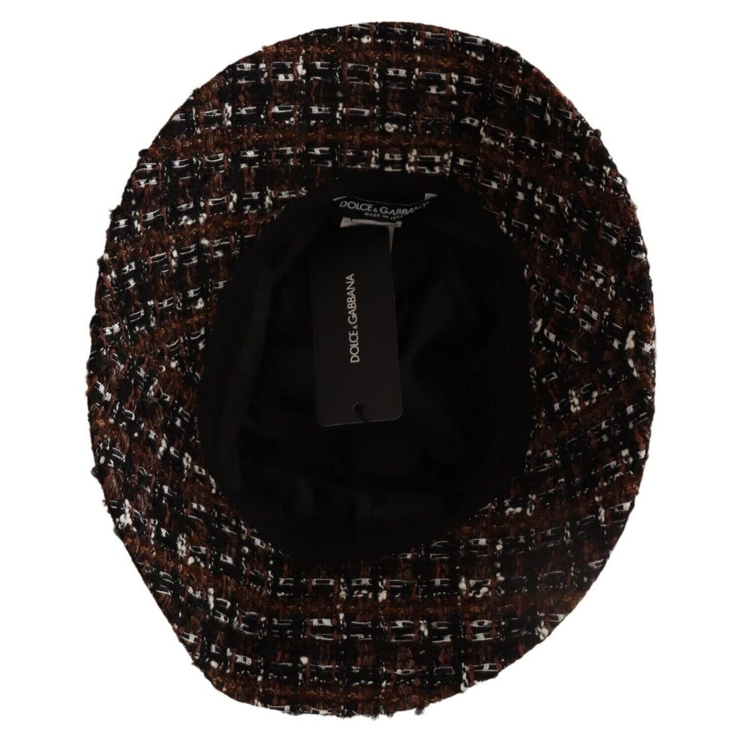 Dolce & Gabbana Elegant Woven Multicolor Bucket Hat Dolce & Gabbana Black