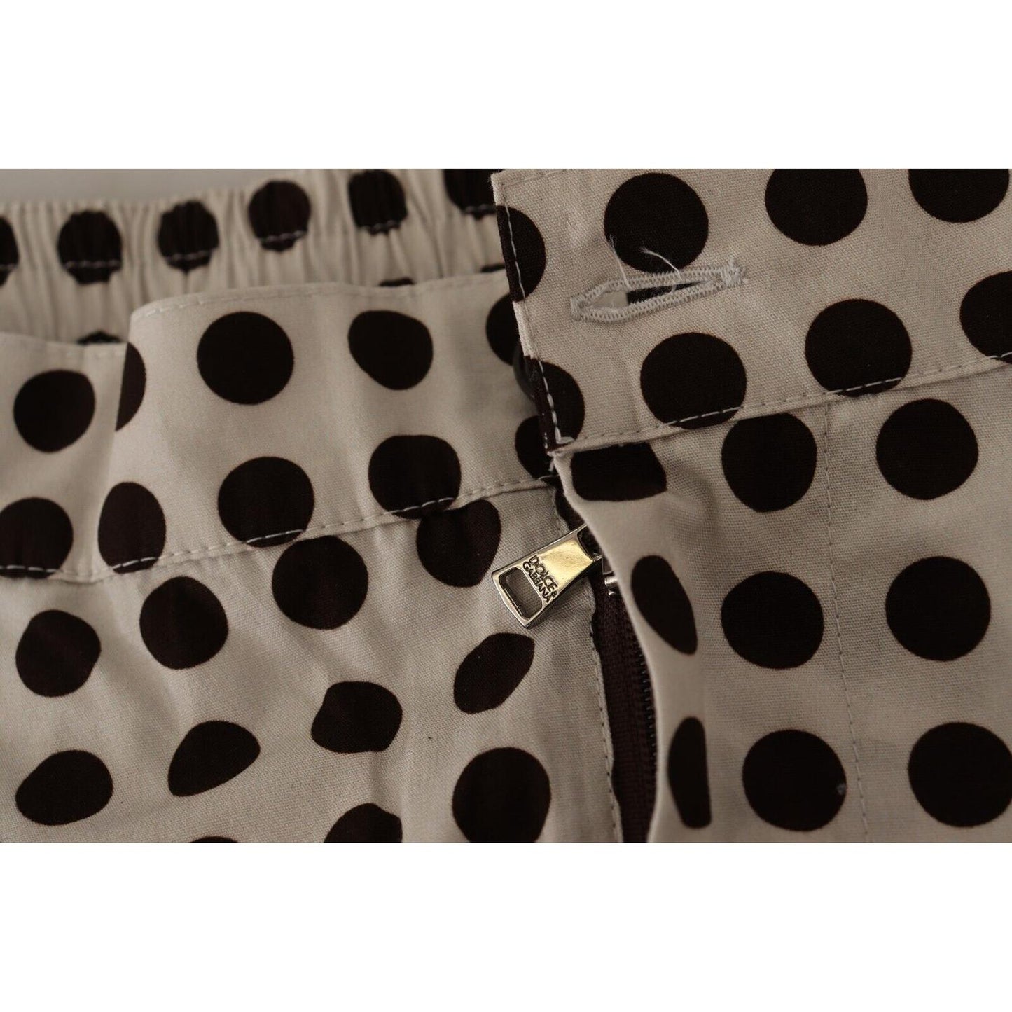 Dolce & Gabbana Elegant Polka Dot Cotton Shorts Dolce & Gabbana Dim Gray