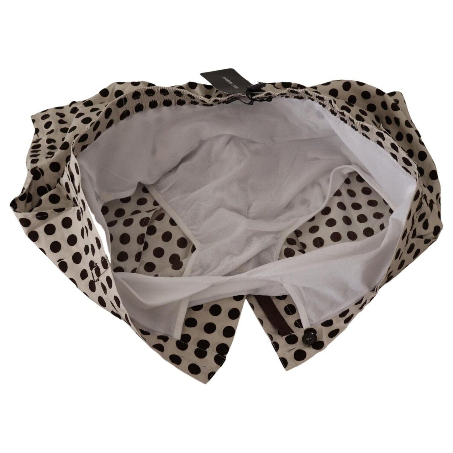 Dolce & Gabbana Elegant Polka Dot Cotton Shorts Dolce & Gabbana Slate Gray