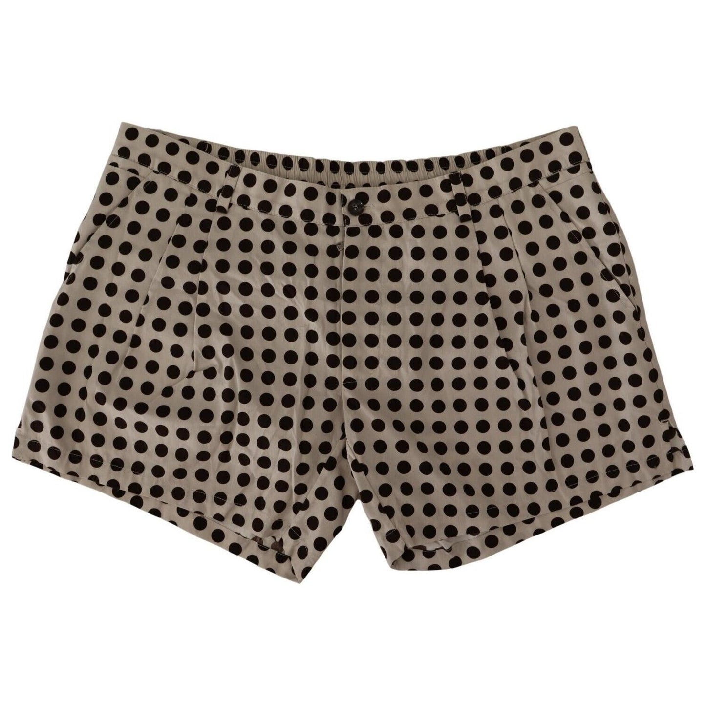 Dolce & Gabbana Elegant Polka Dot Cotton Shorts Dolce & Gabbana Slate Gray