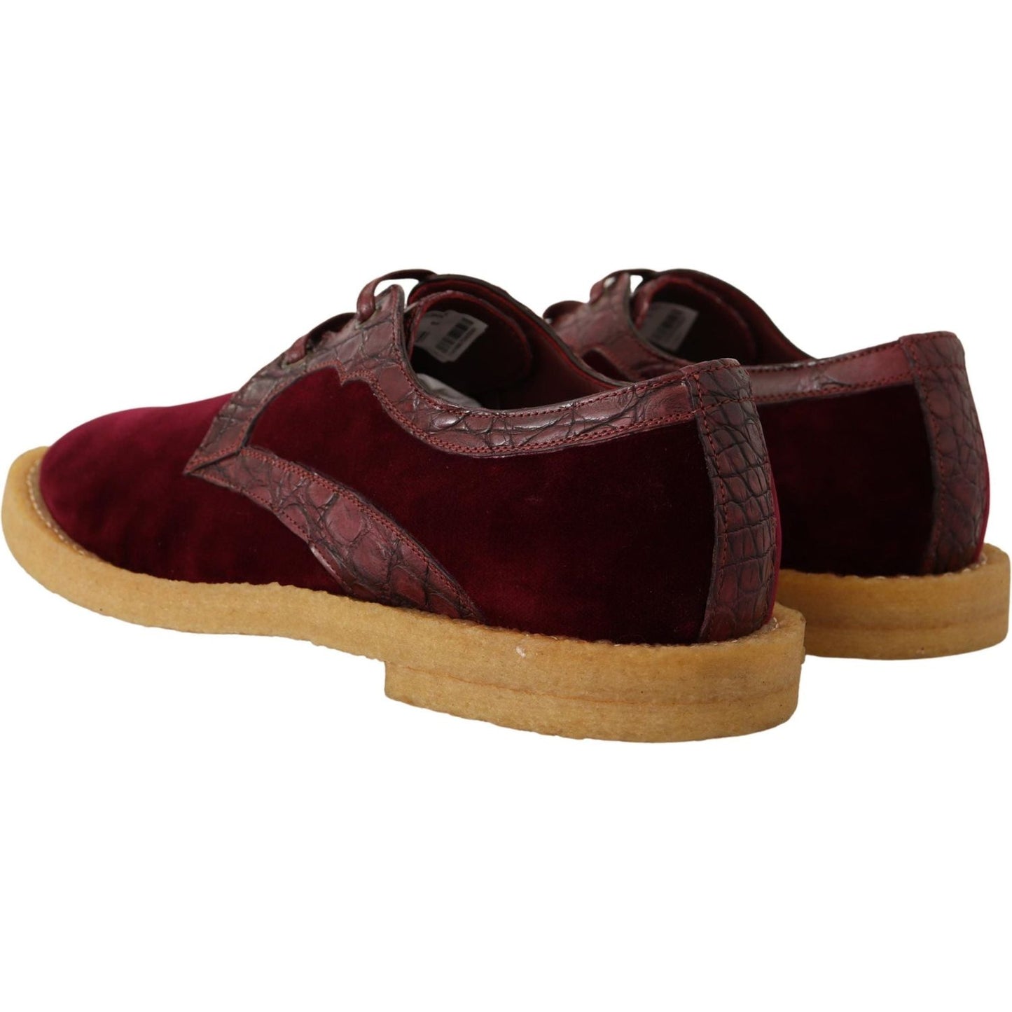 Dolce & Gabbana Elegant Velvet and Exotic Leather Dress Shoes Dolce & Gabbana Black
