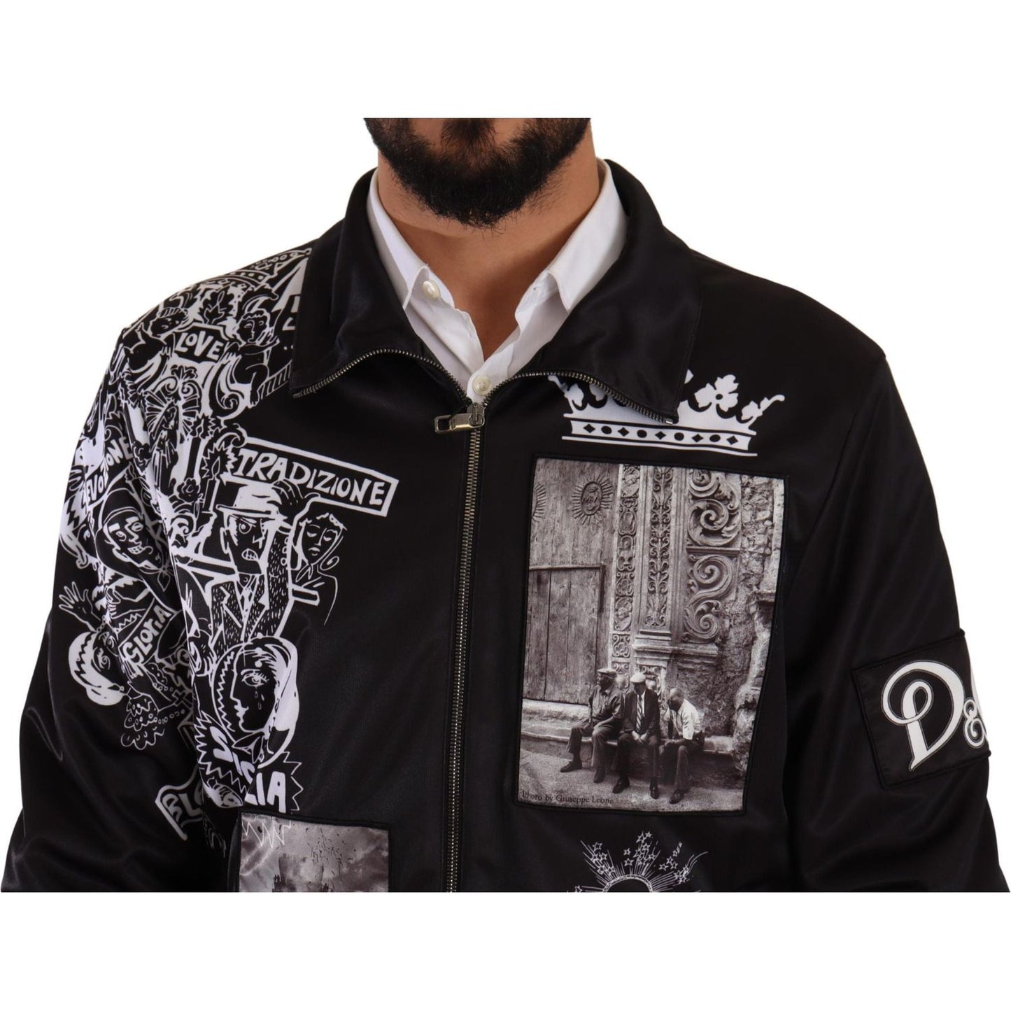 Dolce & Gabbana Stunning Superstizione Zip Sweater Dolce & Gabbana Black