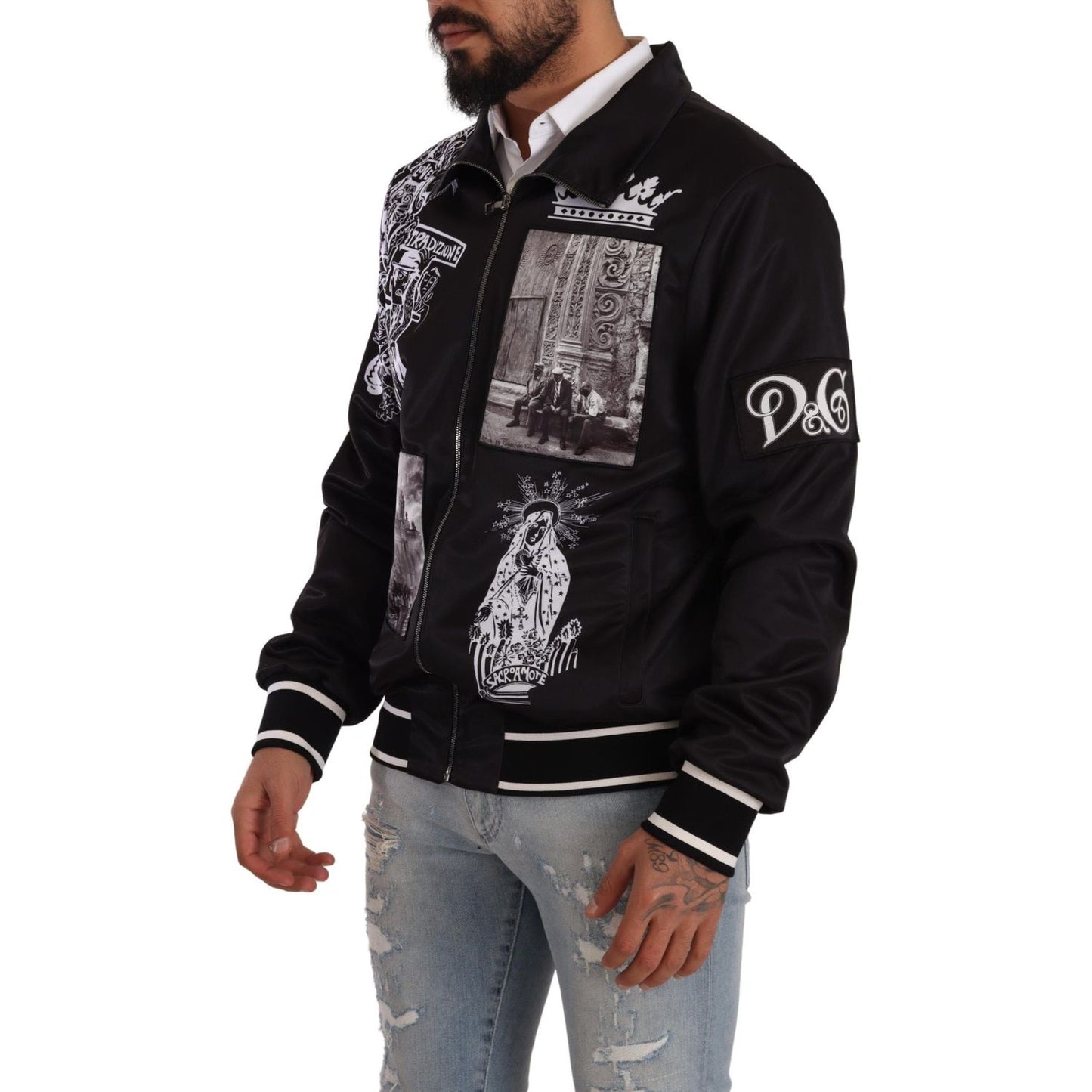 Dolce & Gabbana Stunning Superstizione Zip Sweater Dolce & Gabbana Black