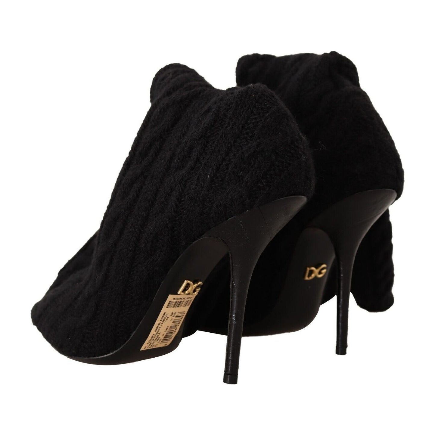 Dolce & Gabbana Elegant Stretch Sock Boots in Black Dolce & Gabbana Black