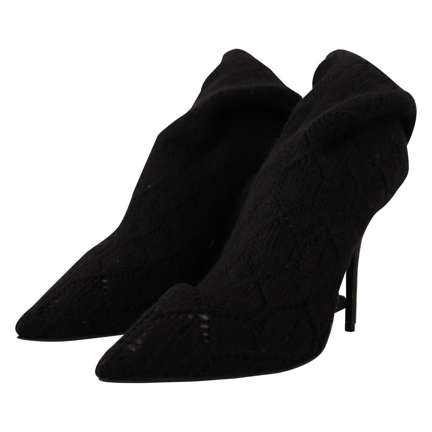 Dolce & Gabbana Elegant Black Stretch Socks Boots Dolce & Gabbana Black