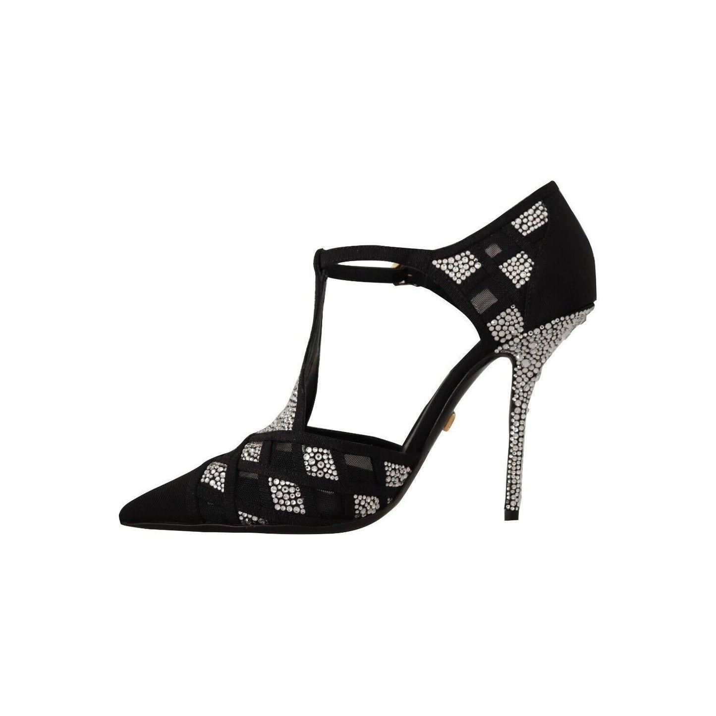Dolce & Gabbana Elegant Crystal-Embellished Suede Pumps Dolce & Gabbana Gray