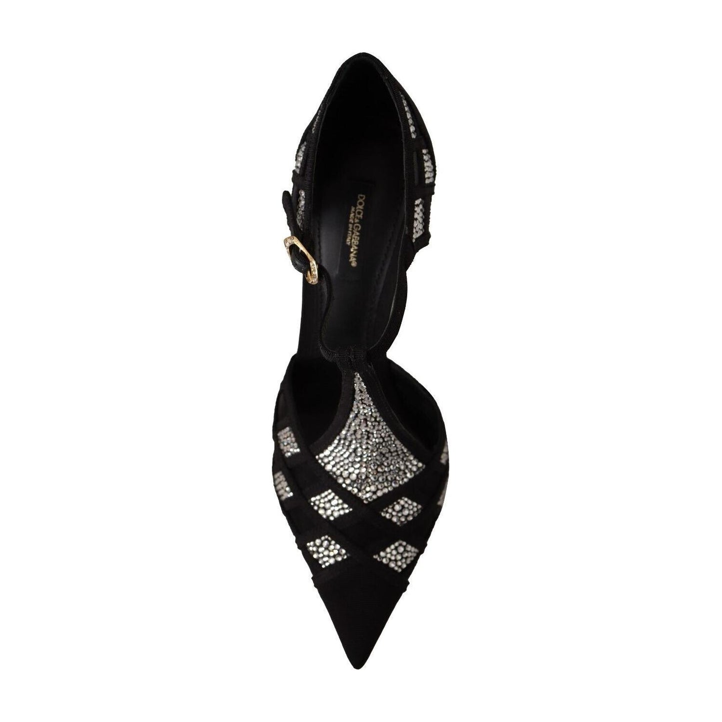 Dolce & Gabbana Elegant Crystal-Embellished Suede Pumps Dolce & Gabbana Black