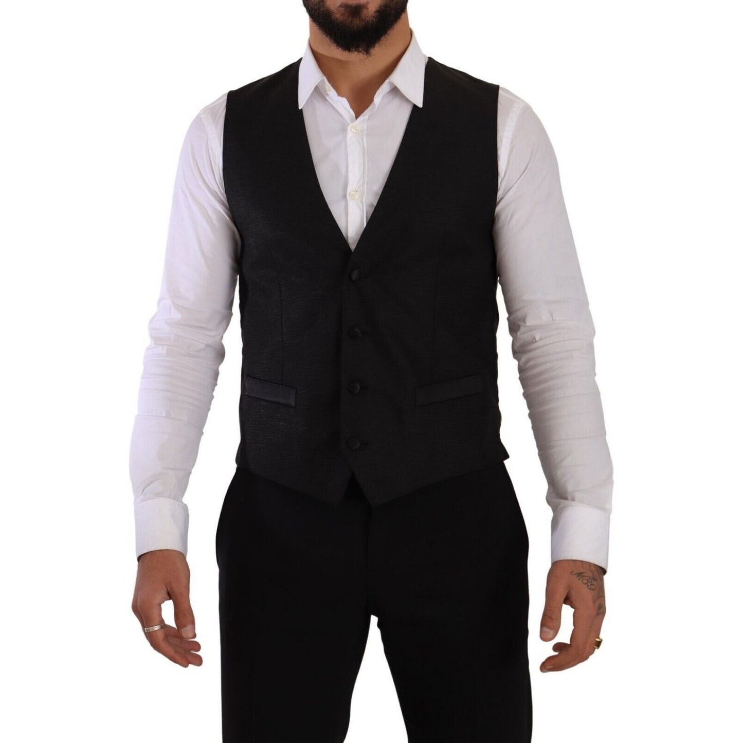 Dolce & Gabbana Sicilia Slim Fit Black Suit Ensemble Dolce & Gabbana Black