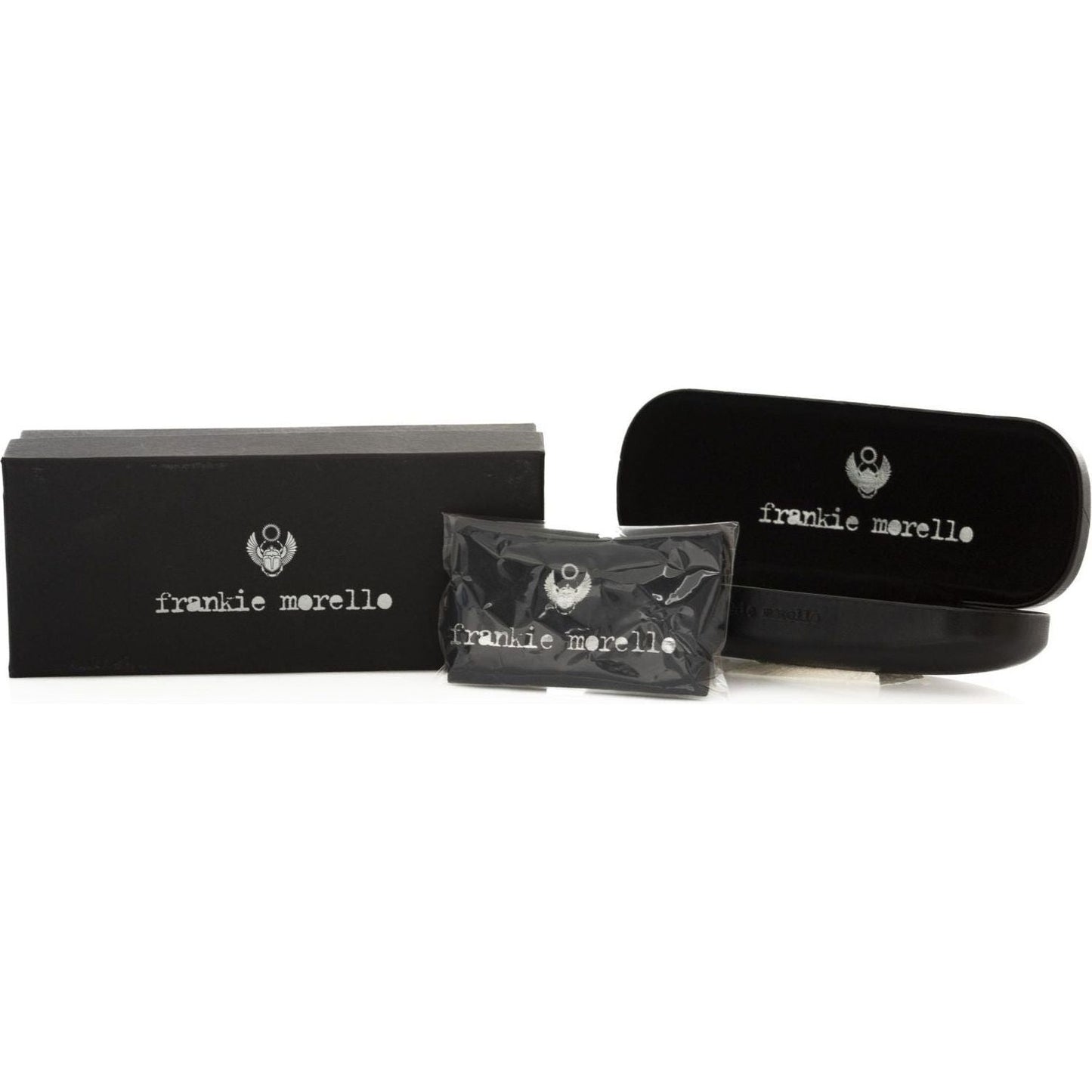 Frankie Morello Black Acetate Women Sunglasses Frankie Morello Black