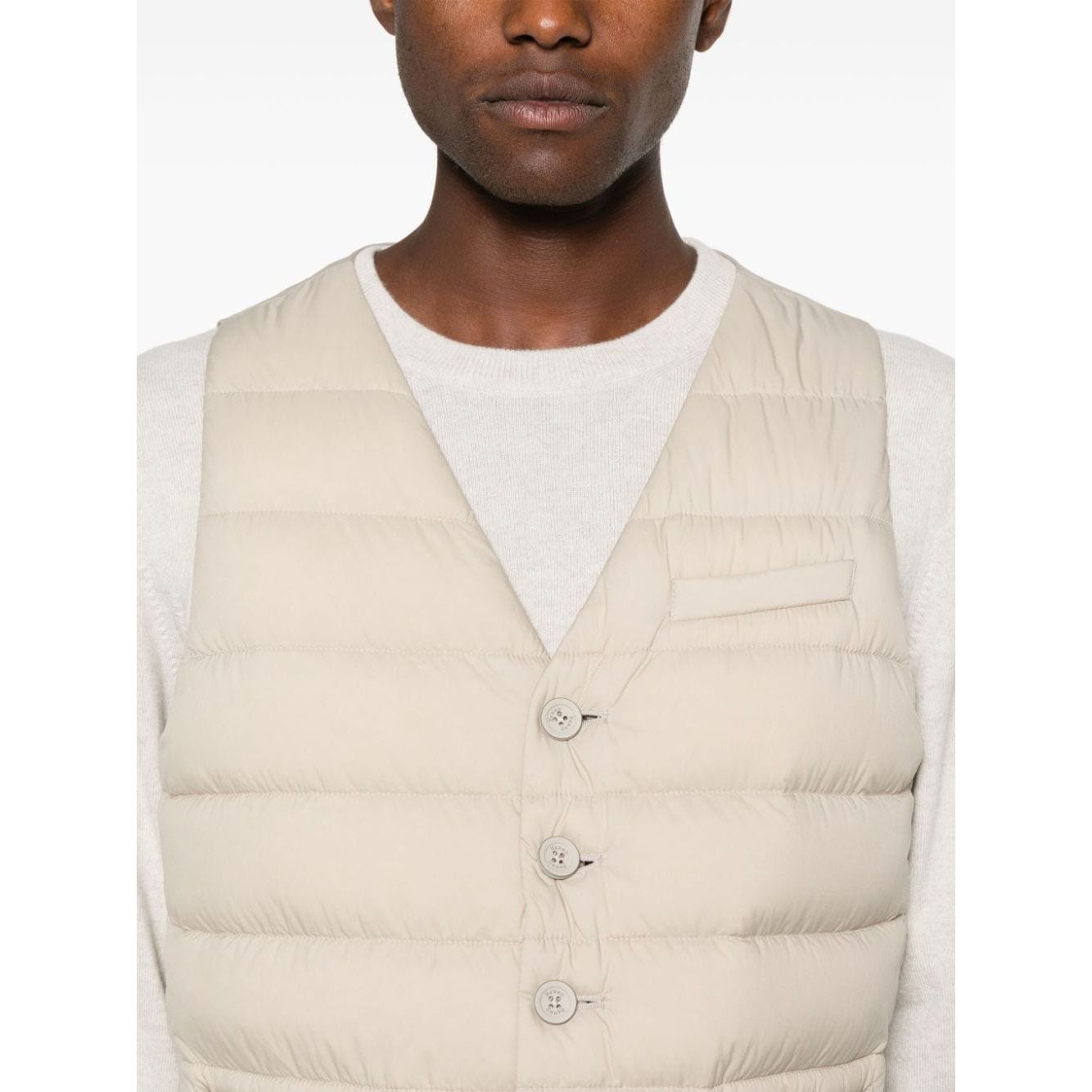 Herno Jackets Beige Vests Herno Light Gray