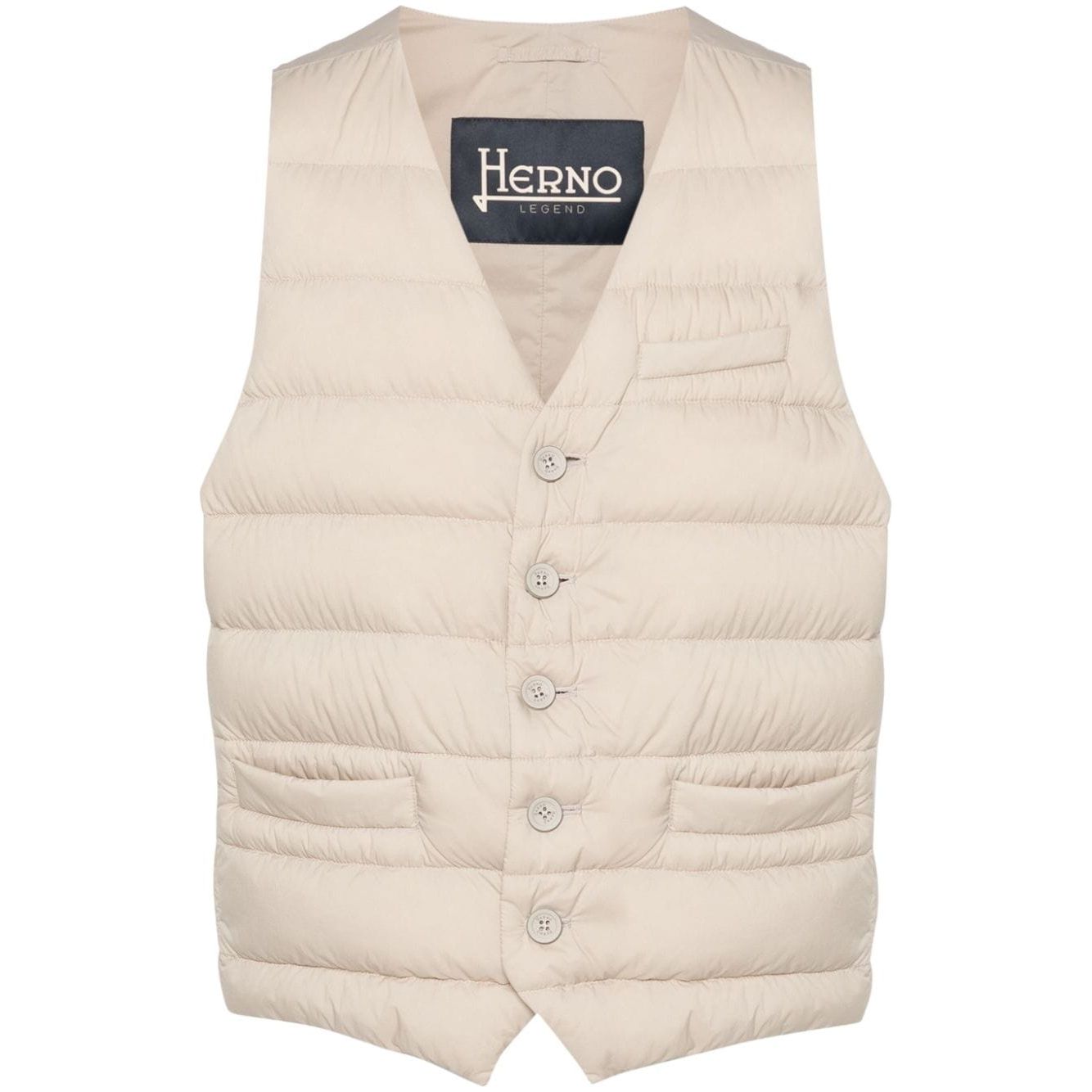 Herno Jackets Beige Vests Herno Light Gray