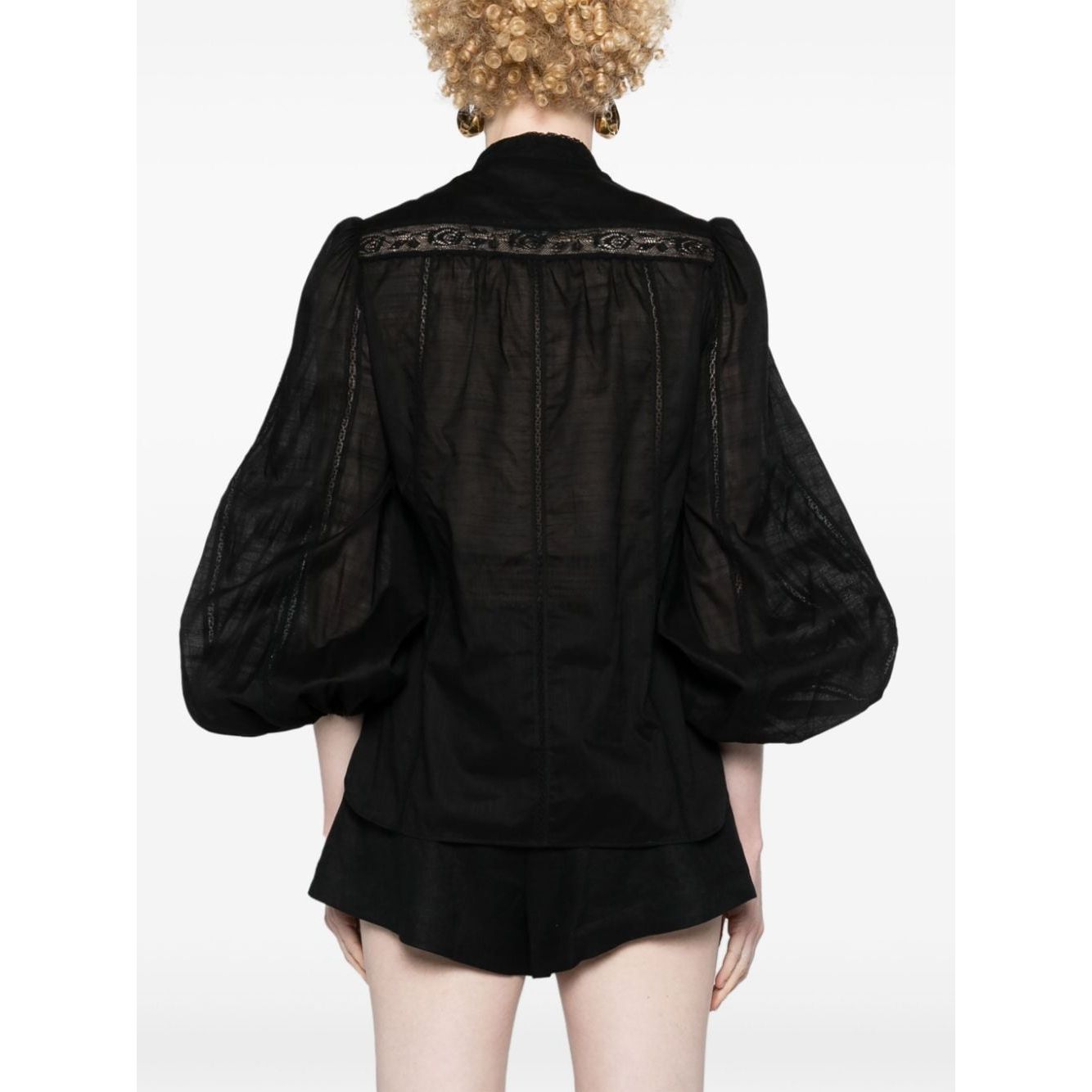 Zimmermann Shirts Black Shirts Zimmermann White Smoke