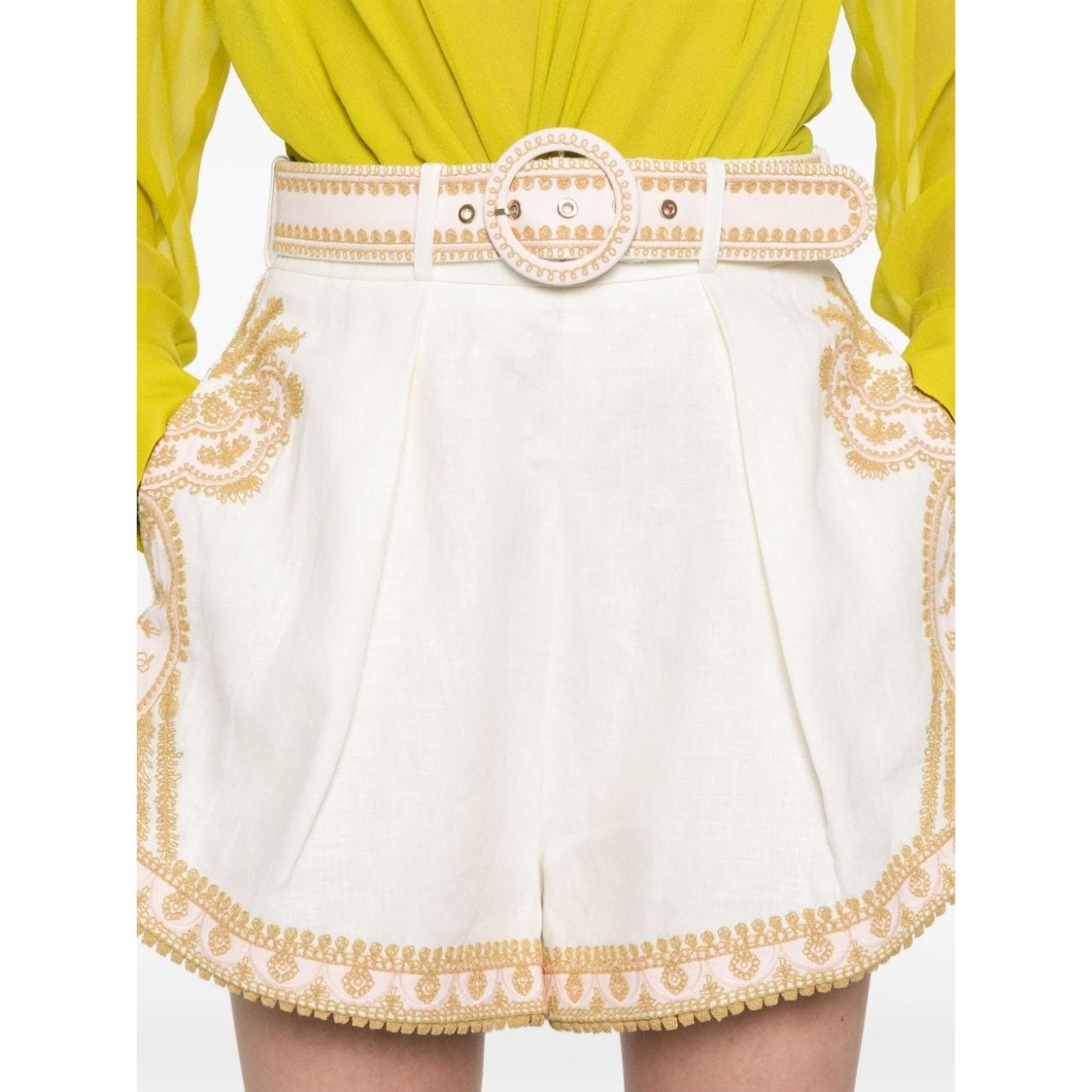 Zimmermann Shorts Beige Short trousers Zimmermann Goldenrod