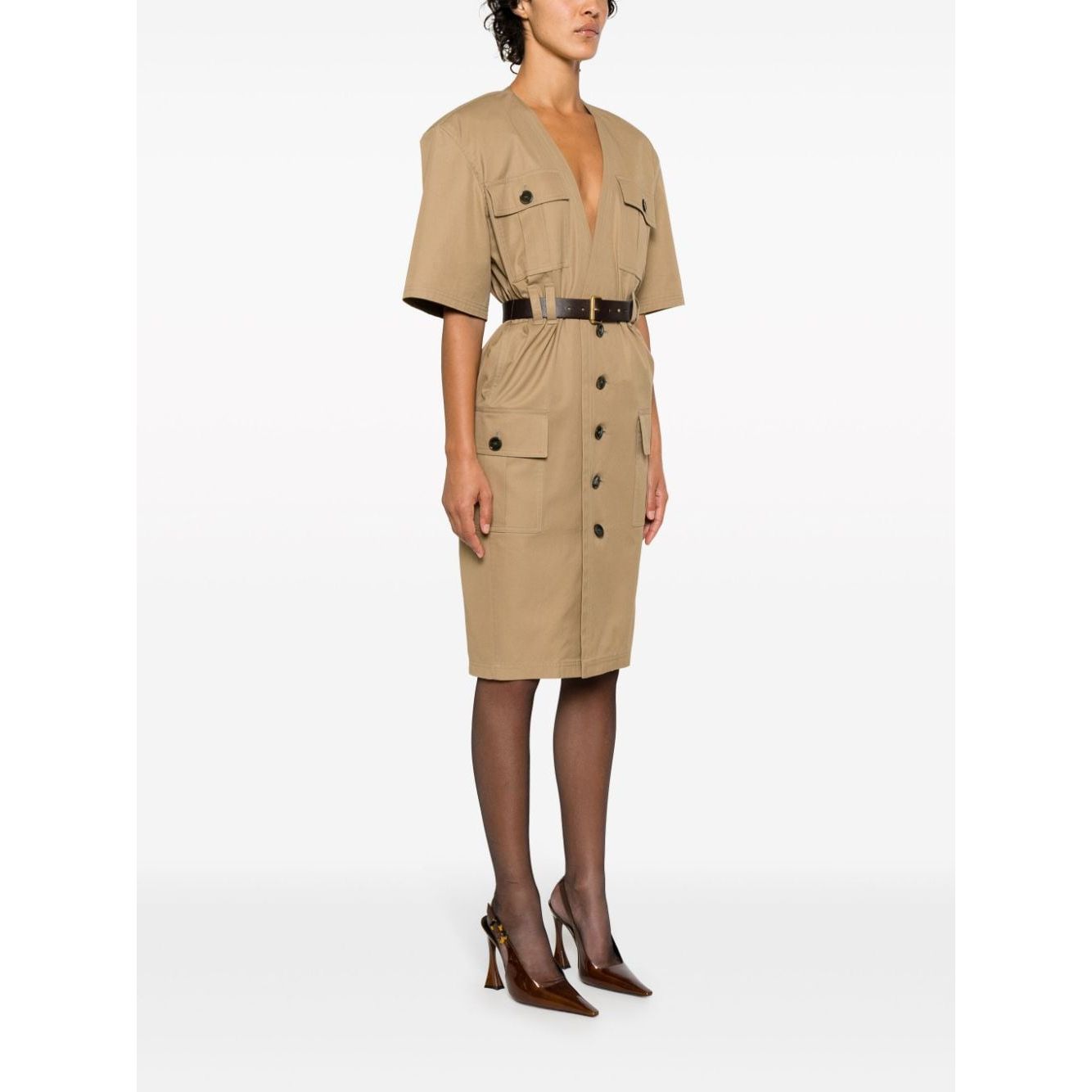 Saint Laurent Dresses Beige Dresses Saint Laurent White Smoke