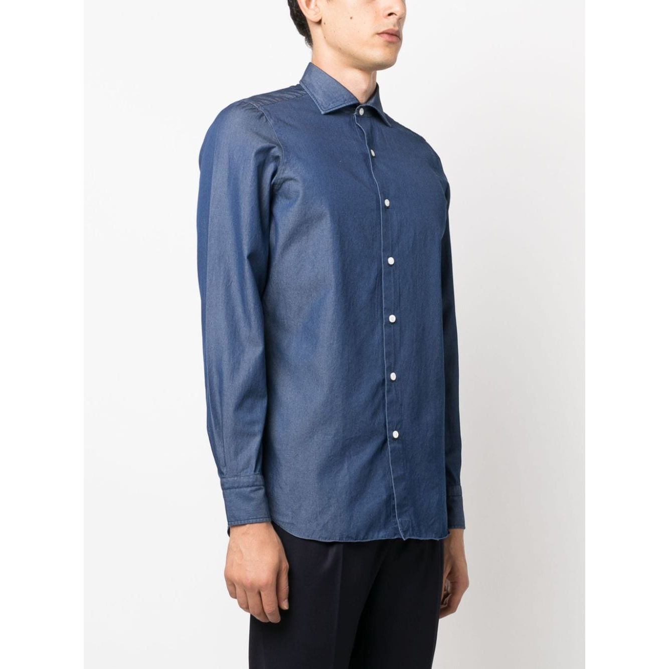 FINAMORE 1925 NAPOLI Shirts Blue