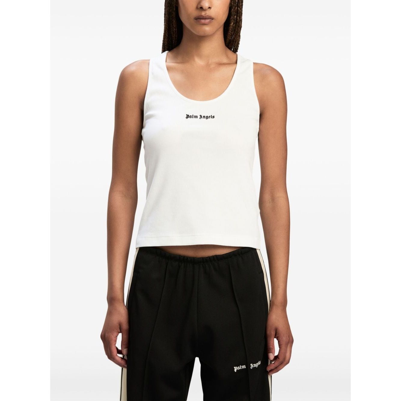 Palm Angels Top White Topwear Palm Angels Black