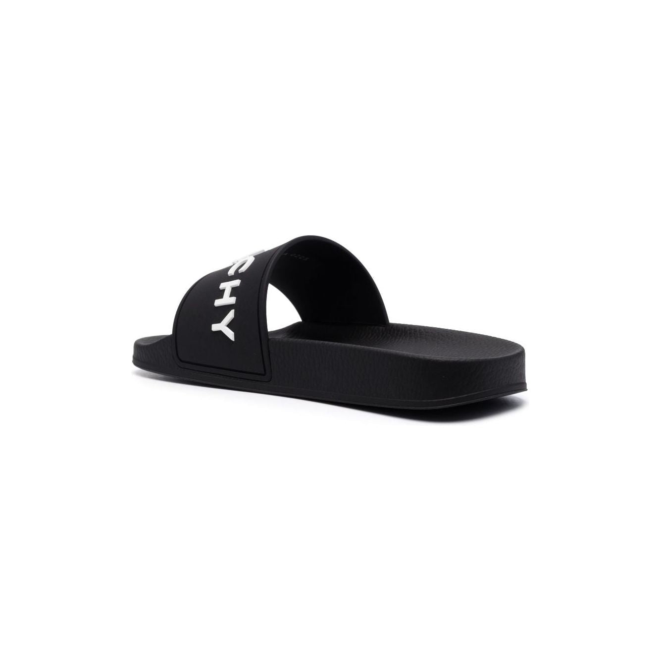 Givenchy embossed-logo flat slides Men Sandals Black Sandals Givenchy Black