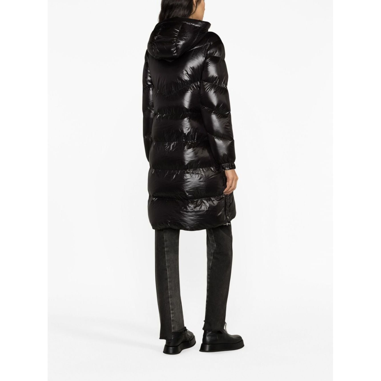 Woolrich quilted raincoat with logo patch Jackets Woolrich Black