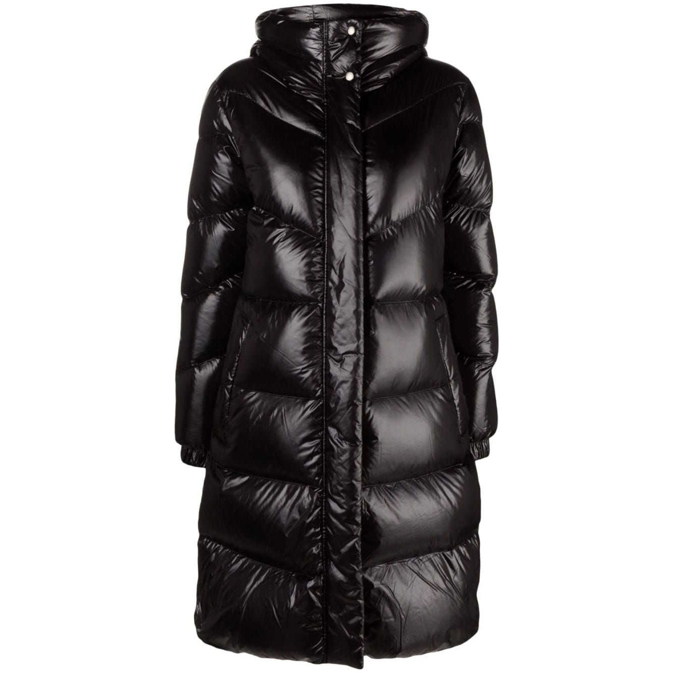 Woolrich quilted raincoat with logo patch Jackets Woolrich Black