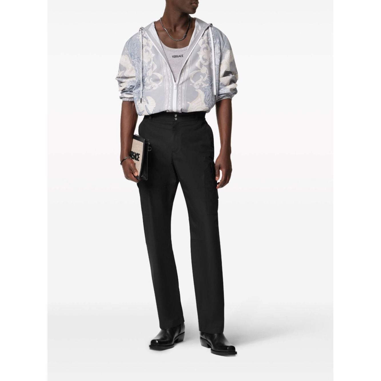 Versace Milano Stamp tailored trousers 10162001A113141B000