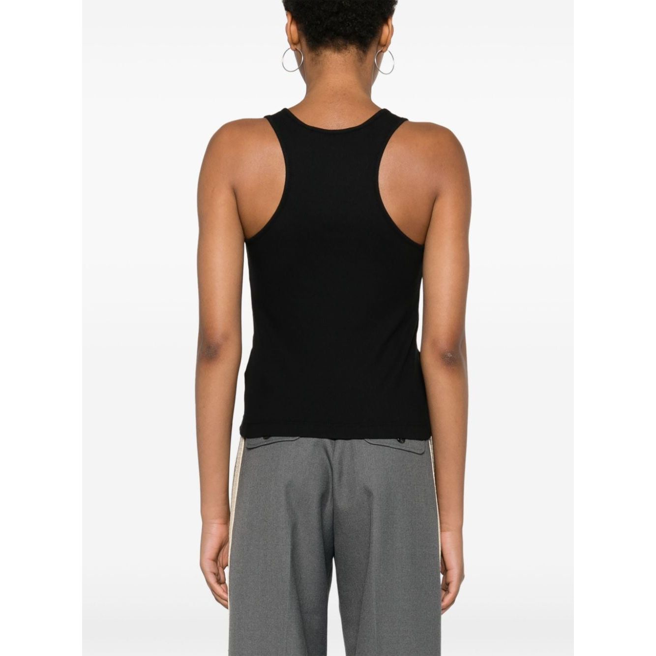 Palm Angels Top Black Topwear Palm Angels White Smoke