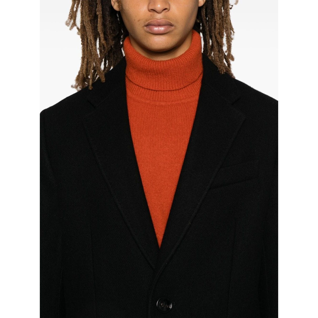 Ami Paris Virgin Wool Men Coats Black Jackets Ami Paris Black