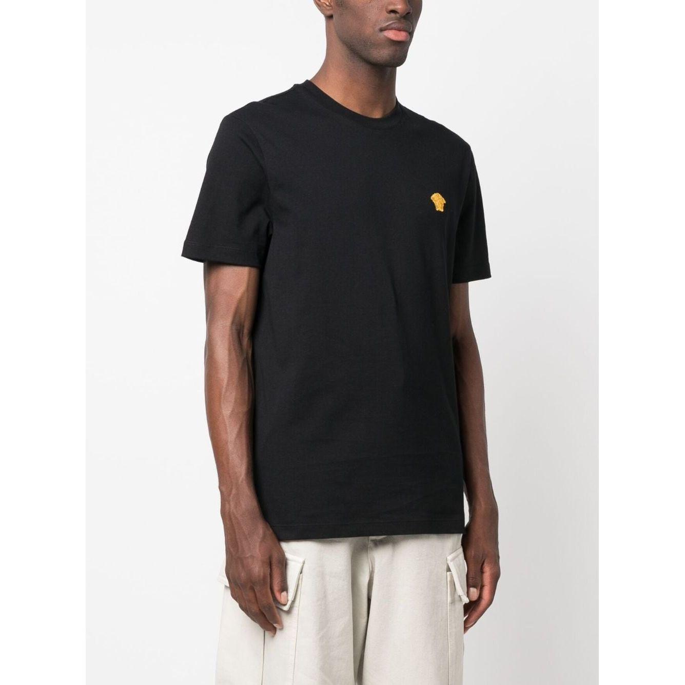 Versace Medusa T-Shirt in Black Topwear Versace Lavender