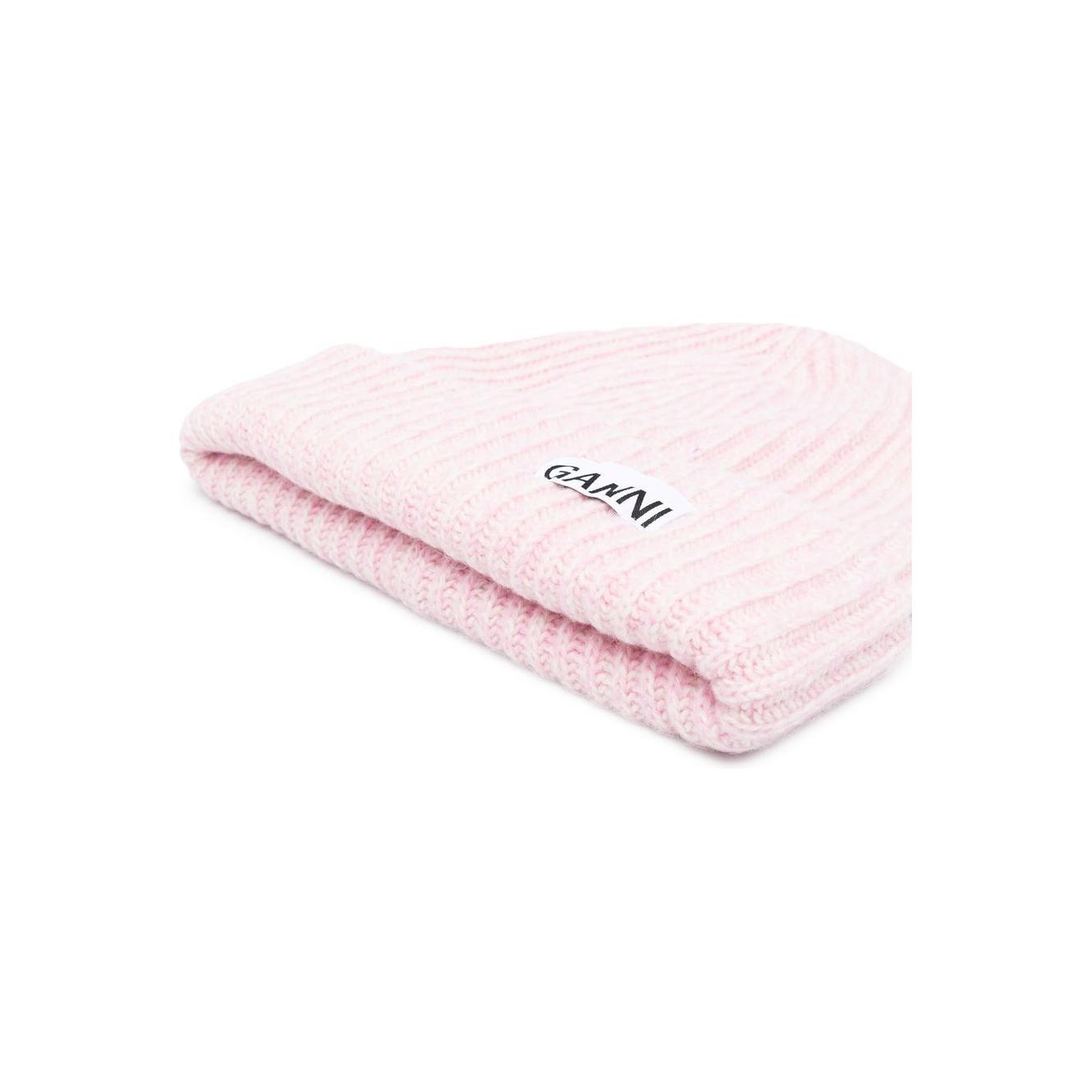 GANNI Hats Lilac Scarves Hats & Gloves Ganni Misty Rose
