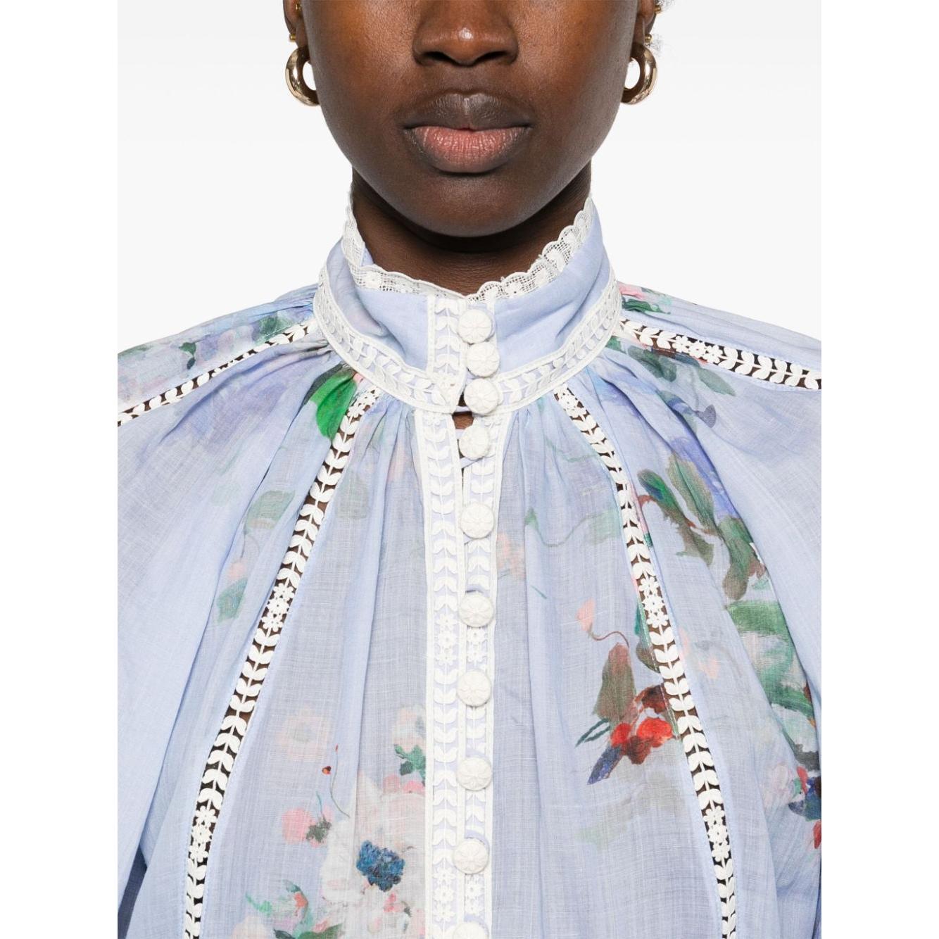 Zimmermann Shirts Clear Blue Shirts Zimmermann Light Gray