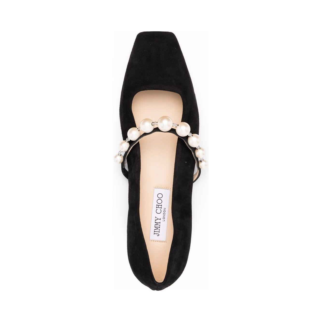 Jimmy Choo Square Toe Ballet Flats Ade Flat Shoes Jimmy Choo Antique White