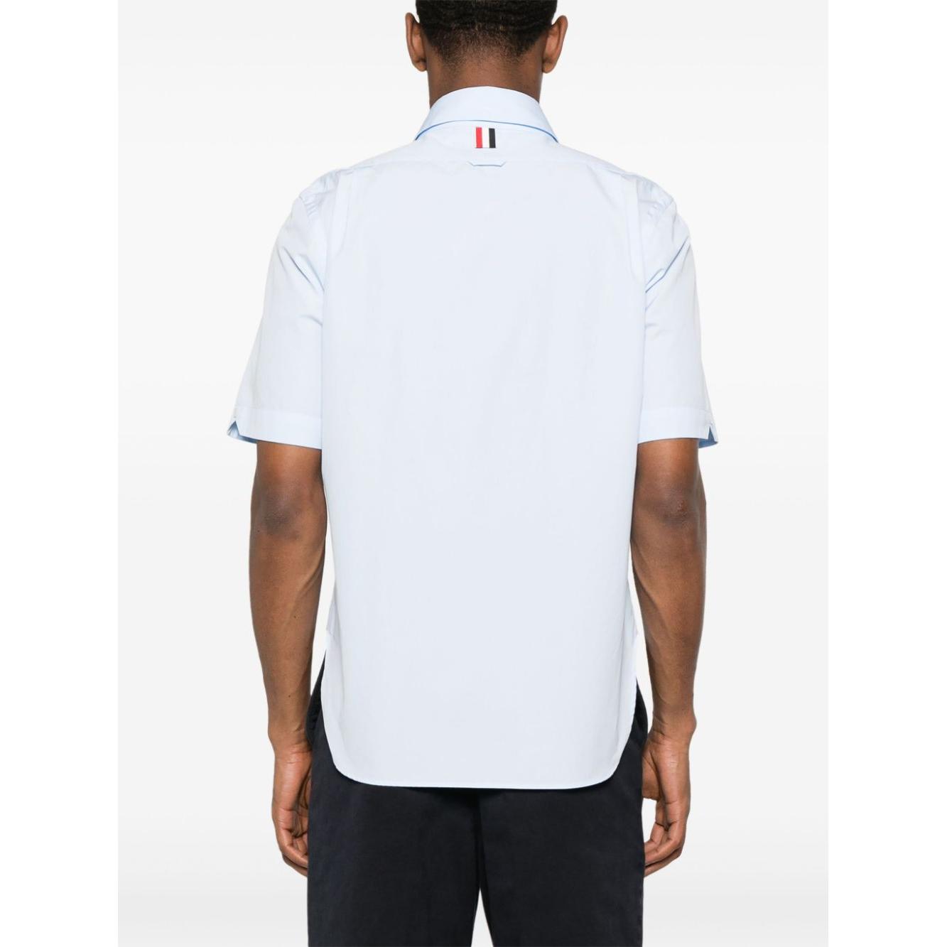 Thom Browne Shirts Clear Blue Shirts Thom Browne White Smoke