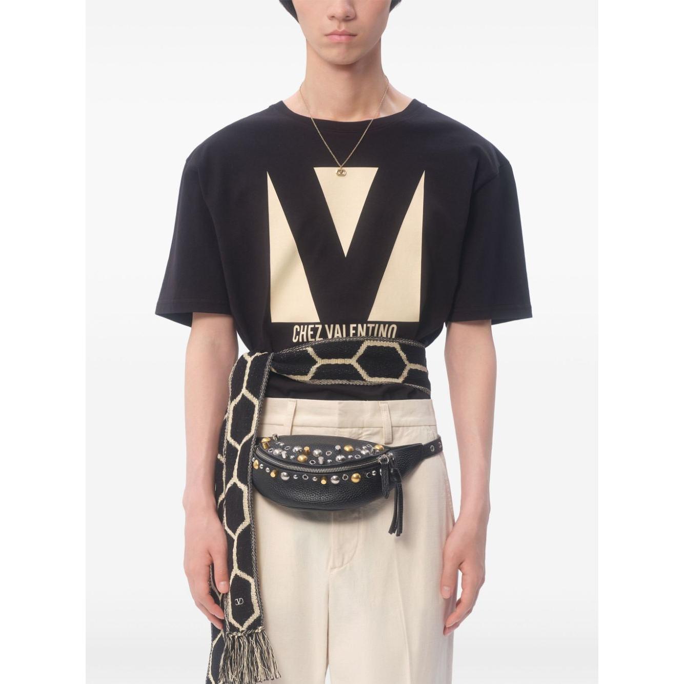 Valentino T-shirts and Polos Black Topwear Valentino Dark Slate Gray