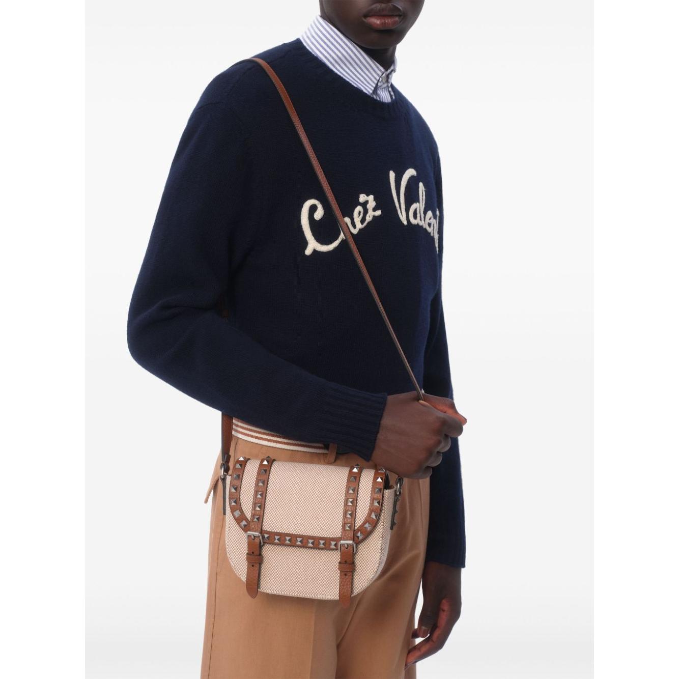 Valentino Sweaters Blue Topwear Valentino White Smoke
