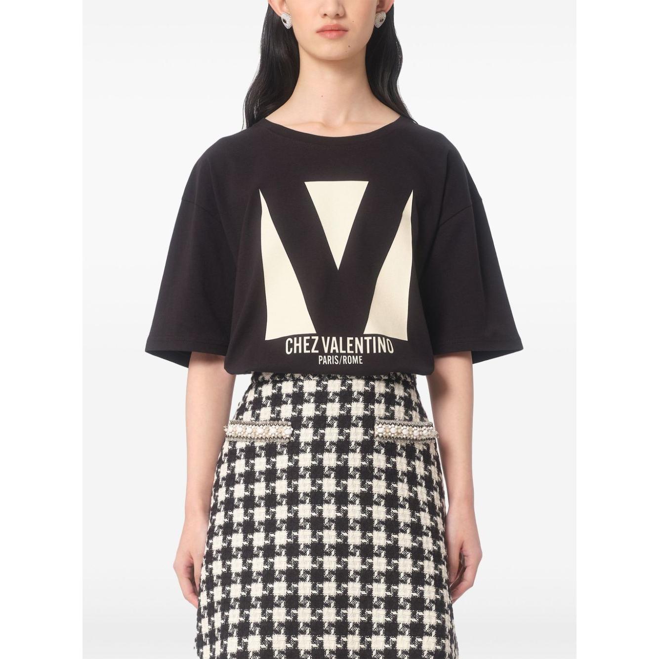 Valentino T-shirts and Polos Black Topwear Valentino Beige