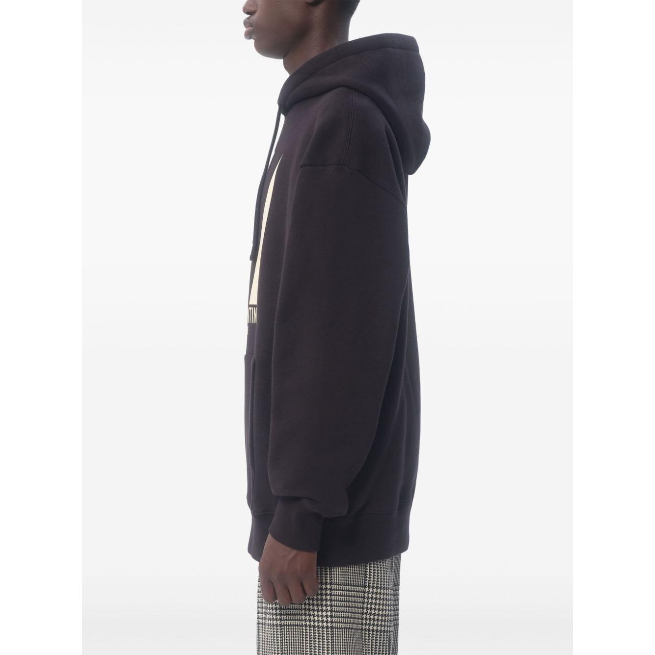 Valentino Sweaters Black Topwear Valentino White Smoke