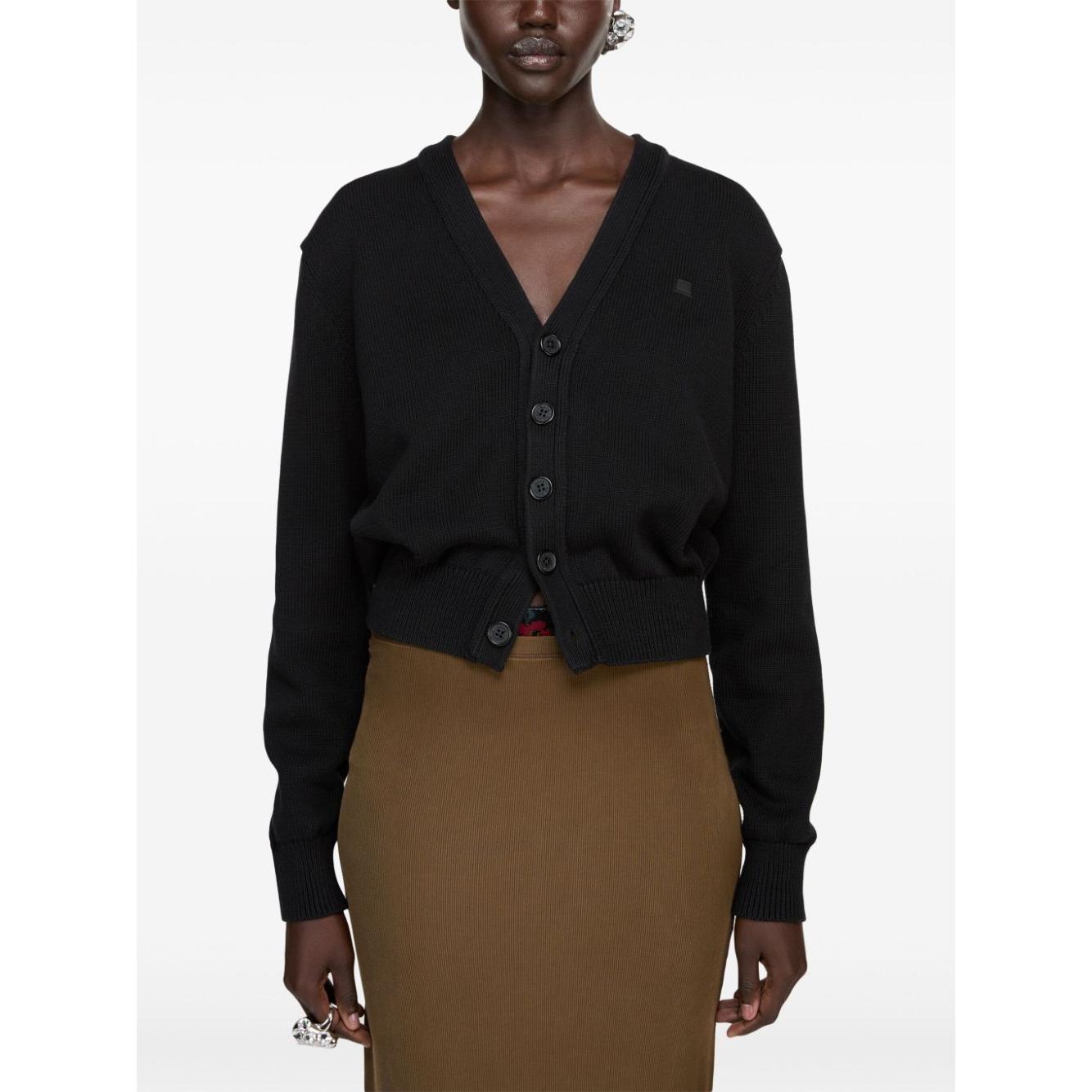 Acne cardigan with appliqué Topwear Acne Dark Slate Gray