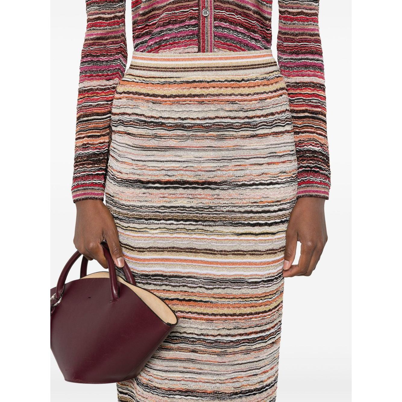 Missoni Midi Lamé Skirt Skirts Missoni Light Gray