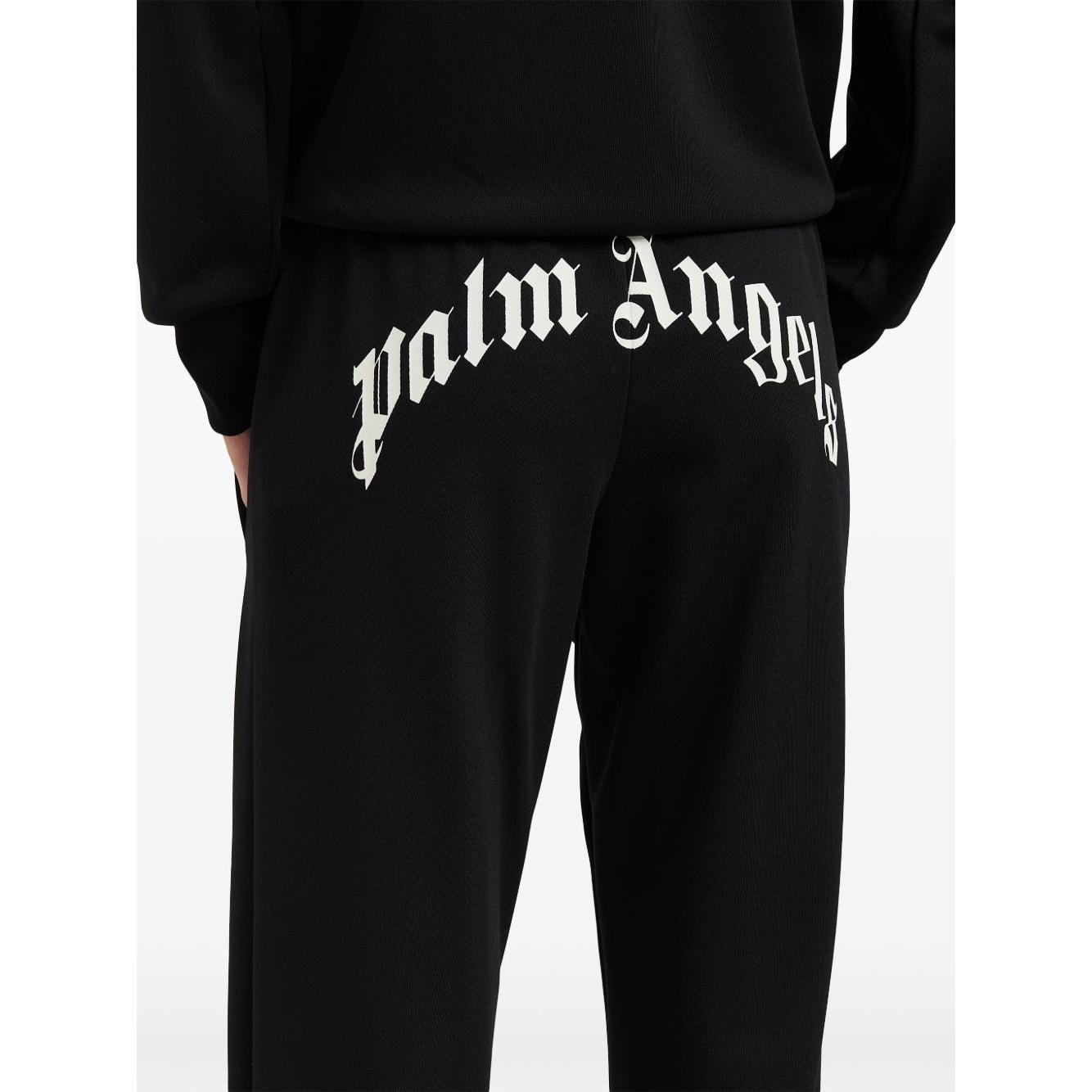 Palm Angels curved logo track pants Trousers Palm Angels White Smoke