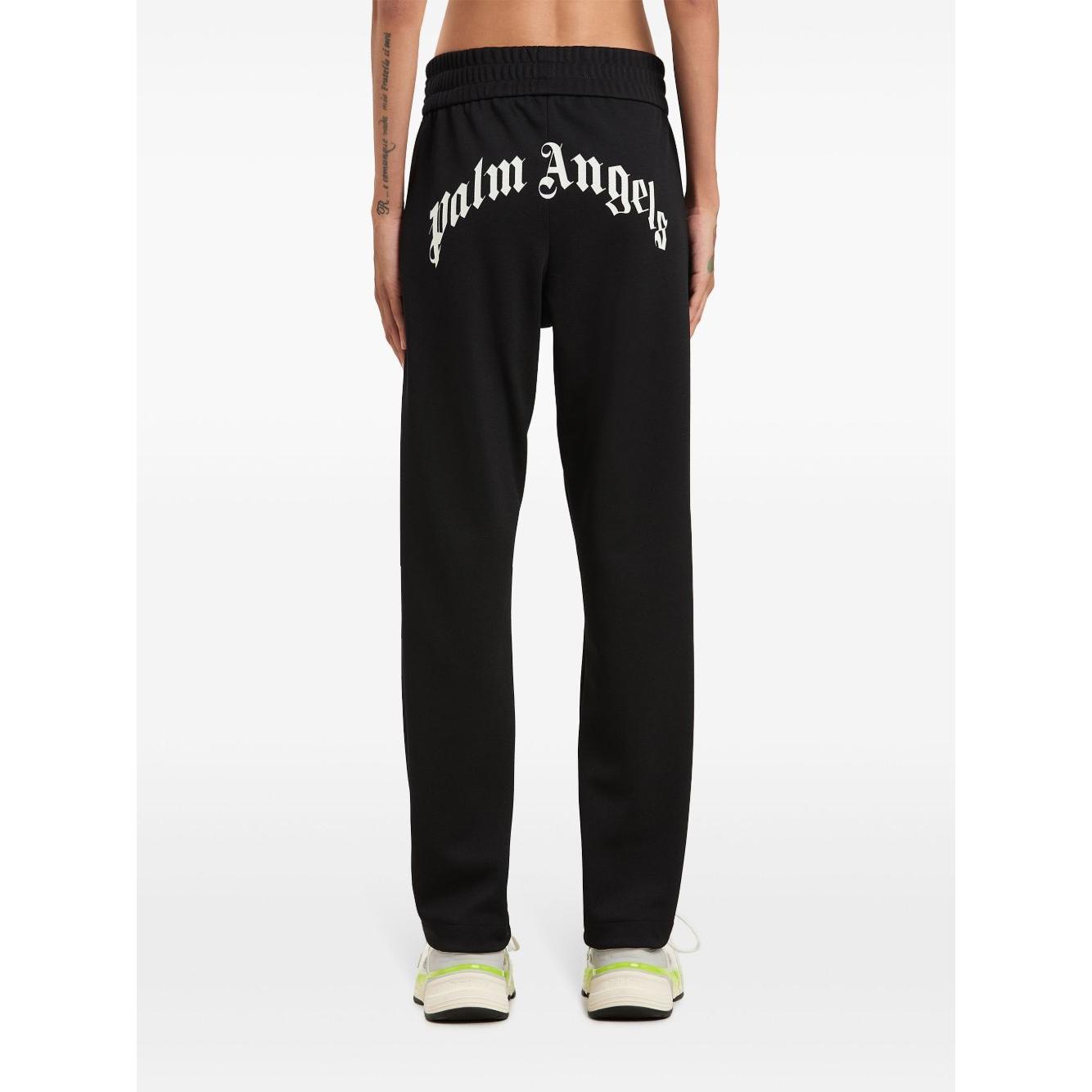 Palm Angels curved logo track pants Trousers Palm Angels White Smoke
