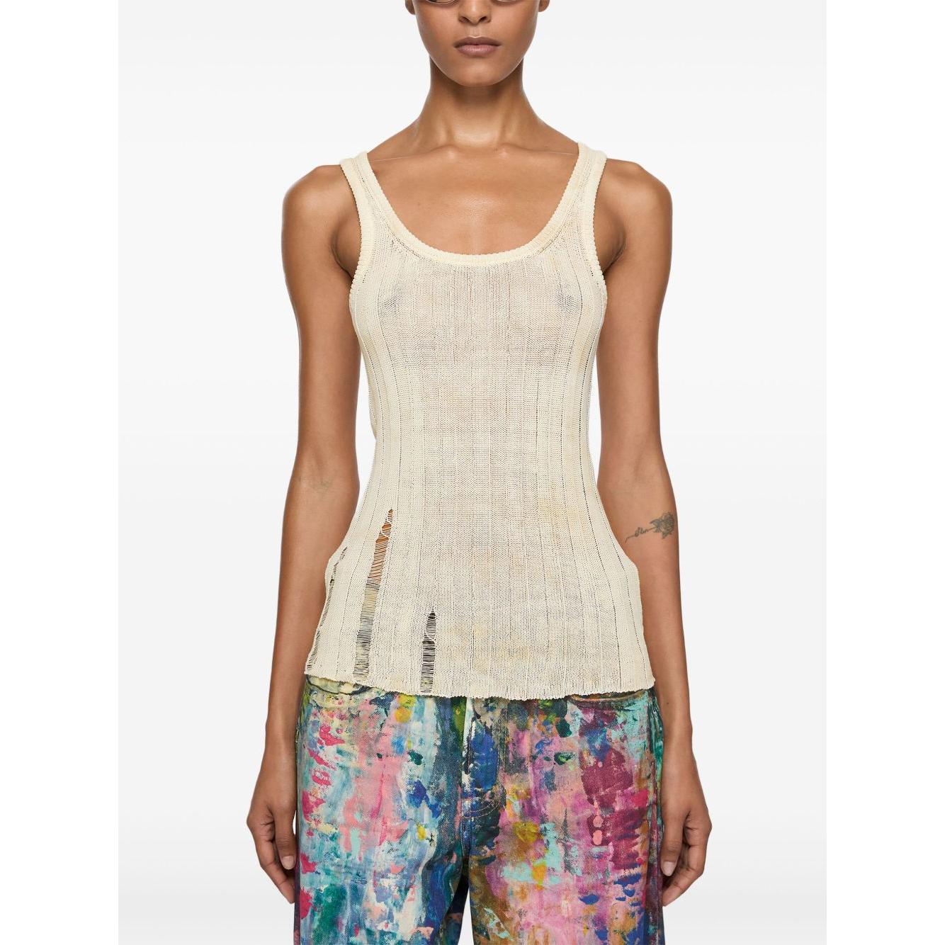 Acne Studios Top White Topwear Acne Studios Beige