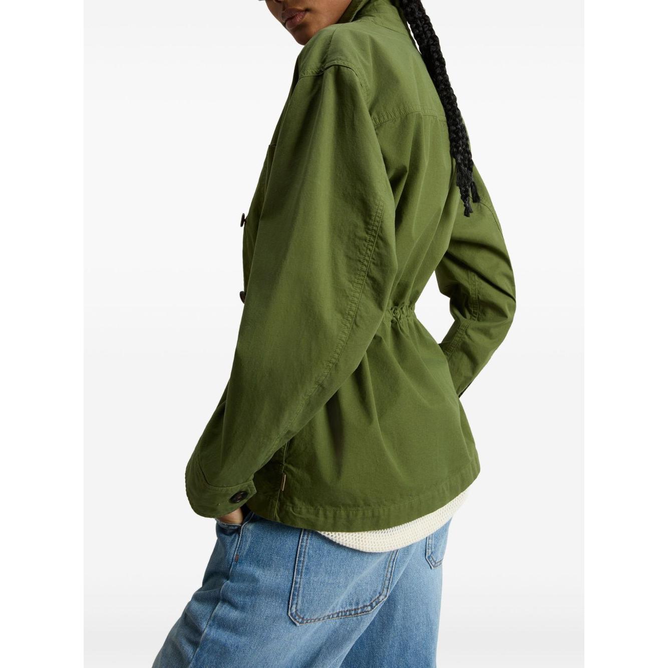 Woolrich Garment-Dyed Pure Cotton Overshirt green