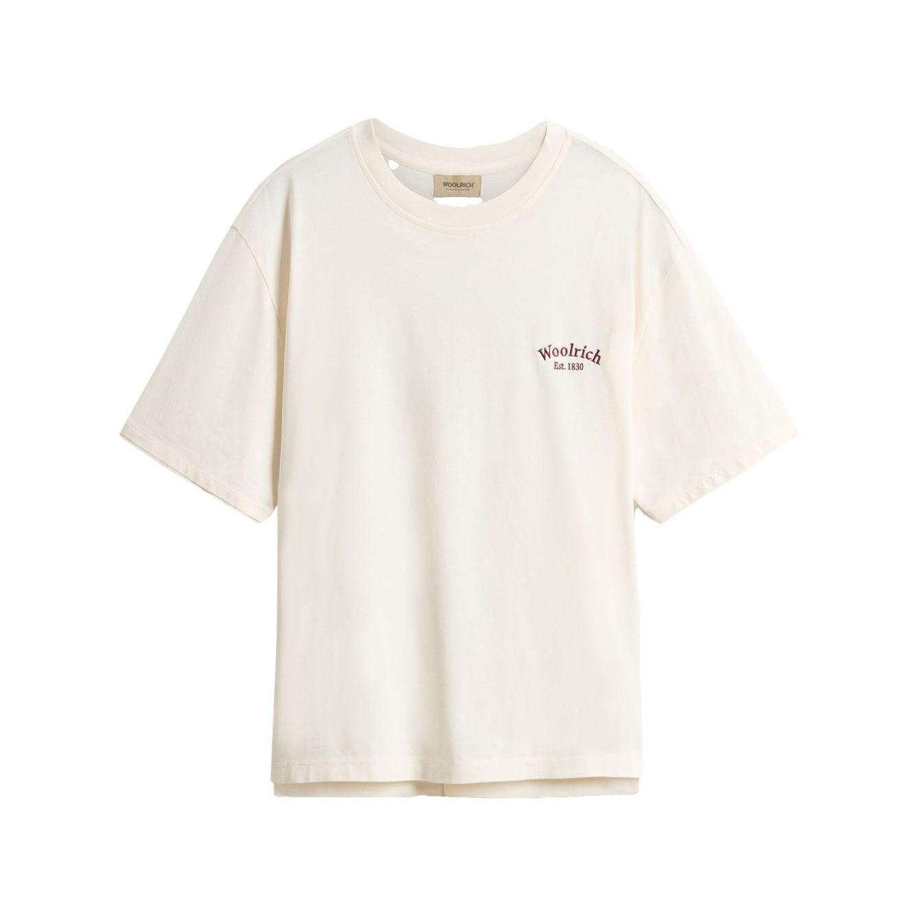 Woolrich Pure Pima Cotton T-Shirt with Logo