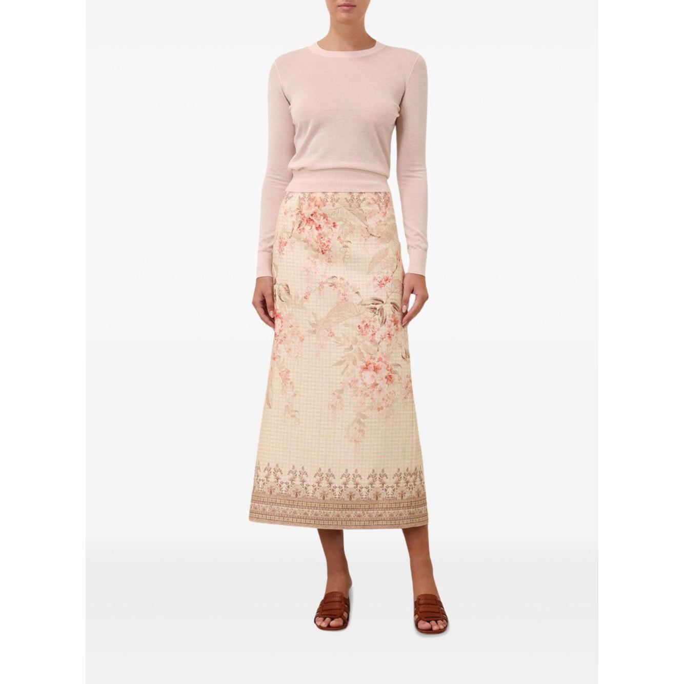 Zimmermann Illuminate Pencil Midi Skirt Skirts Zimmermann White Smoke