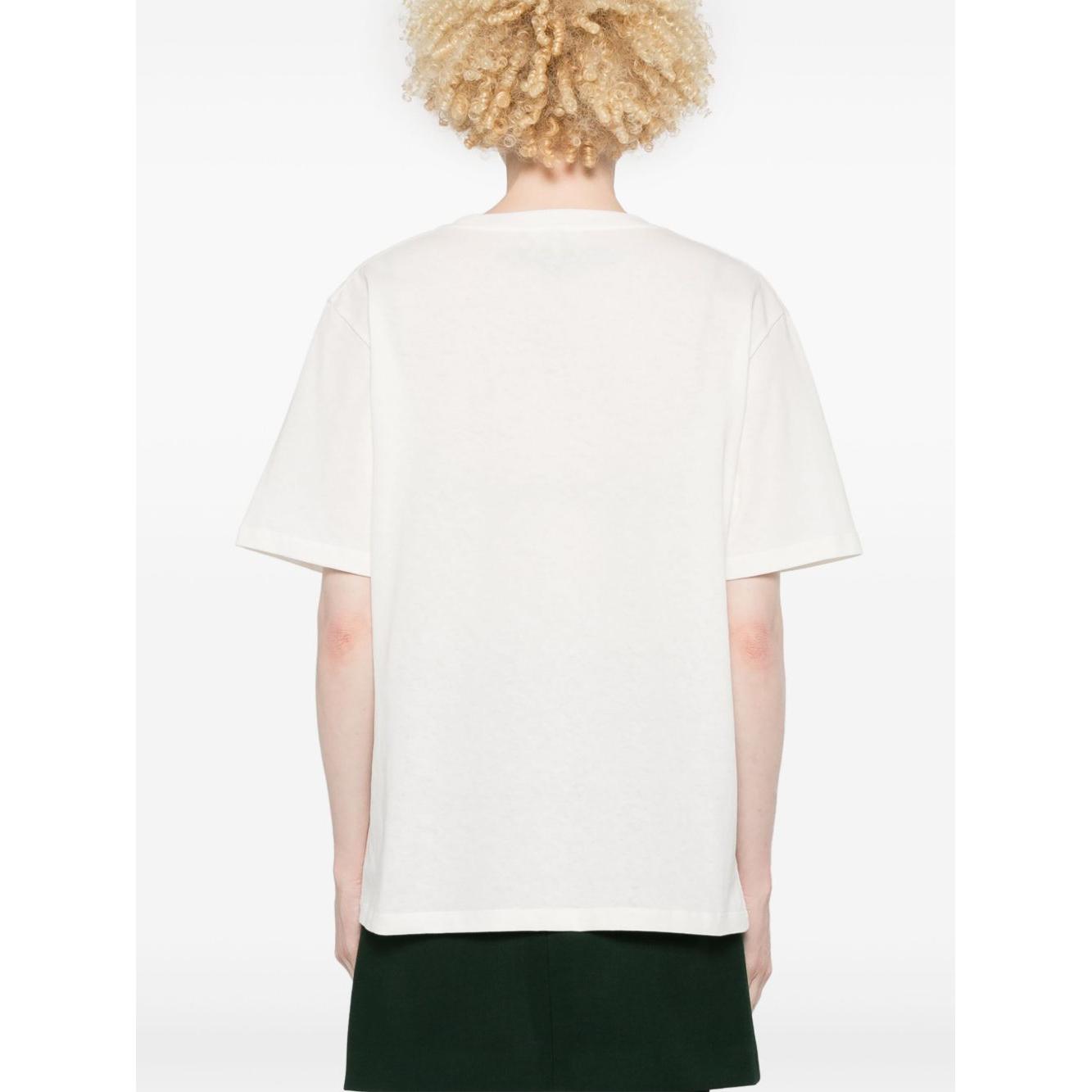 Chloè Oversized cotton jersey logo t-shirt Topwear Chloè White Smoke