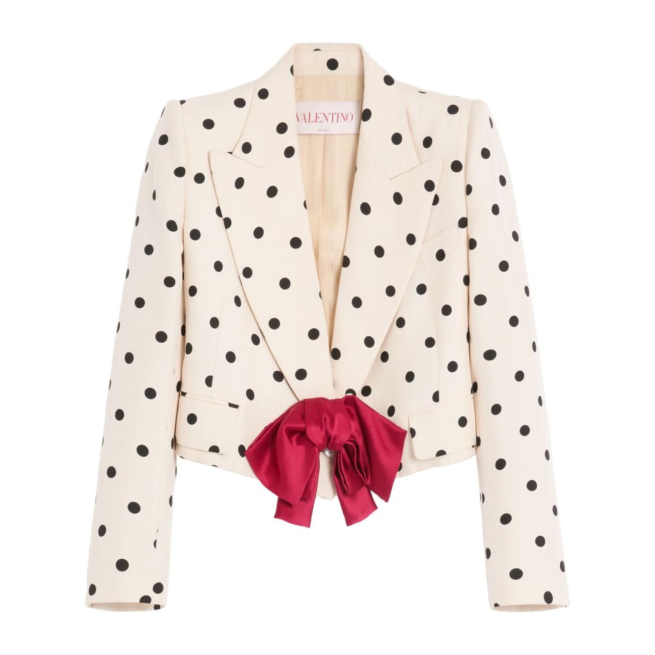 Valentino shantung blazer Jackets Valentino Antique White