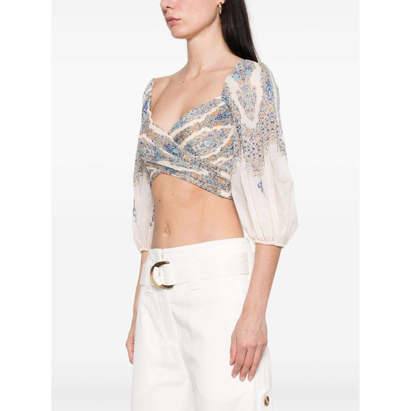Zimmermann Zimmerman pleated design top Topwear Zimmermann Beige