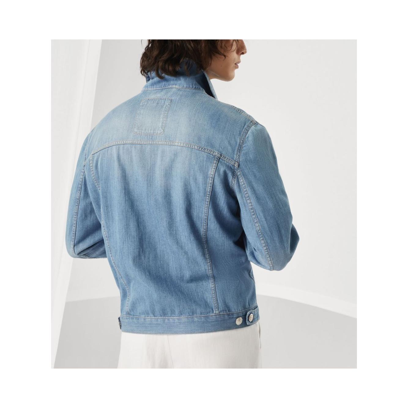 Brunello Cucinelli Coats Clear Blue Jackets Brunello Cucinelli Light Gray