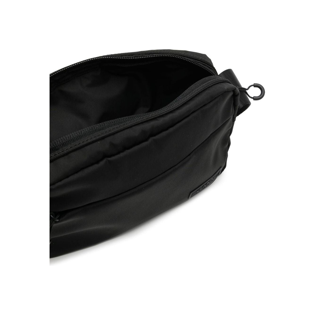 Ganni logo-patch crossbody bag